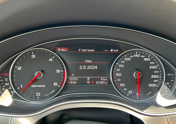 Audi A6 Allroad cena 69900 przebieg: 231000, rok produkcji 2013 z Radom małe 301